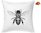 Black and White Bee Bug Cushion Cover